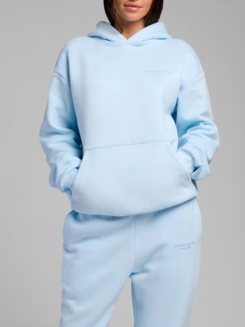 Comfrt Pastel Hoodie Mega β Baby Blue - Size XS - KJHU64